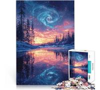 Rompecabezas de 1000 piezas para adolescentes Winter Wonderland con Galaxy Sky Analyse und Logik Tolle Geschenke und Spielzeuge75x50cm