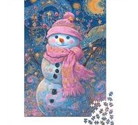 Rompecabezas De 1000 Piezas para Adolescentes Winter Wonderland Snowman Rompecabezas para Adultos Juego Familiar Desafío Difícil Interacción Entre Padres E Hijos 38x26cm/1000pcs