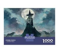 Rompecabezas De 1000 Piezas para Adolescentes Witchcraft Halloween Fantasy Art Rompecabezas para Adultos Juguete Decoración De Pared Decoración Perfecta Regalos Y Cumpleaños Únicos 52x38cm/1000pcs