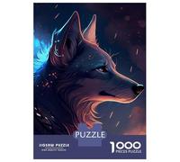 Rompecabezas De 1000 Piezas para Adolescentes Wolf Animal Fantasy Rompecabezas para Adultos Juego Familiar Decoración del Hogar Regalos para Reducir El Estrés 38x26cm/1000pcs