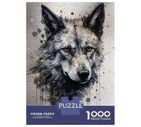 Rompecabezas De 1000 Piezas para Adolescentes Wolf Beauty Black Ink Rompecabezas para Adolescentes Juegos Relajantes para La Diversión Familiar Juego Desafiante Regalos 70x50cm/1000pcs