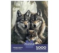 Rompecabezas De 1000 Piezas para Adolescentes Wolf Family in Forest Rompecabezas para Adultos Juego Familiar Pero Divertido Y Humorístico Regalos para Reducir El Estrés 70x50cm/1000pcs