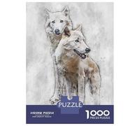 Rompecabezas De 1000 Piezas para Adolescentes Wolf Family Rompecabezas para Adolescentes Juegos Relajantes Montaje De Patrones Regalos para Amigos Y Familiares 52x38cm/1000pcs
