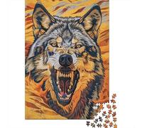 Rompecabezas De 1000 Piezas para Adolescentes Wolf Head Art Print-5 Rompecabezas para Adultos Juguetes DIY Alivio del Estrés Oferta como Regalos para Toda La Familia 38x26cm/1000pcs