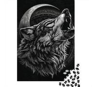 Rompecabezas De 1000 Piezas para Adolescentes Wolf Howling at Moon T-Shirt-1 Rompecabezas Juegos Relajantes Análisis Y Lógica Juego Desafiante Regalos 70x50cm/1000pcs