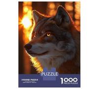 Rompecabezas De 1000 Piezas para Adolescentes Wolf in Golden Light Rompecabezas Juegos De Relajación Análisis Y Lógica Desafío Educativo 70x50cm/1000pcs