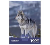 Rompecabezas De 1000 Piezas para Adolescentes Wolf in Snowy Landscape Rompecabezas para Adultos Juguetes Antiestrés Mejora La Memoria Gran Regalo para Jugar 38x26cm/1000pcs