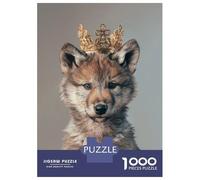 Rompecabezas De 1000 Piezas para Adolescentes Wolf King Crown Rompecabezas para Adultos Juego Familiar Decoración del Hogar Cumpleaños Y Navidad 38x26cm/1000pcs
