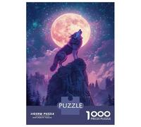 Rompecabezas De 1000 Piezas para Adolescentes Wolf Moon Night-2 Rompecabezas Juegos Divertidos Regalos para Mujeres Cumpleaños Y Navidad 70x50cm/1000pcs