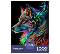 Rompecabezas De 1000 Piezas para Adolescentes Wolf Pop Art Animal Rompecabezas para Adultos Juego Familiar Pero Divertido Y Humorístico Desafiante De Completar 52x38cm/1000pcs