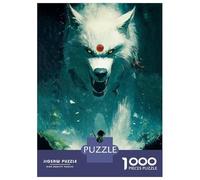 Rompecabezas De 1000 Piezas para Adolescentes Wolf Samurai Rompecabezas para Adultos Juegos De Relajación Desafío Difícil Desafío Educativo 52x38cm/1000pcs