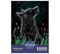 Rompecabezas De 1000 Piezas para Adolescentes Wolf Under The Stars Rompecabezas para Adolescentes Juegos Relajantes Montaje De Patrones Regalos para Amigos Y Familiares 52x38cm/1000pcs