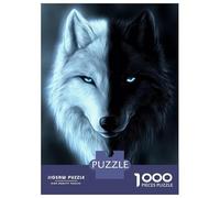 Rompecabezas De 1000 Piezas para Adolescentes Wolf with Blue Eyes Rompecabezas para Adultos Juguetes Antiestrés Regalos para Mujeres Desafiante De Completar 70x50cm/1000pcs