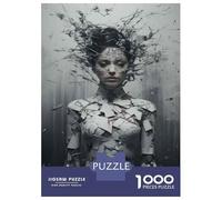 Rompecabezas De 1000 Piezas para Adolescentes Woman in Shattered Glass Rompecabezas para Adultos Juego Práctico Mejora La Memoria Regalo De Cumpleaños, Regalos, 52x38cm/1000pcs