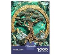Rompecabezas De 1000 Piezas para Adolescentes World Tree Yggdrasil Art Rompecabezas Juegos Relajantes Análisis Y Lógica Reducción del Estrés Regalos 70x50cm/1000pcs