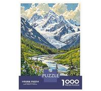 Rompecabezas De 1000 Piezas para Adolescentes Wrangell-St. Elias Mountains Rompecabezas para Adultos Juguetes Antiestrés Desafío Difícil Desafiante De Completar 70x50cm/1000pcs