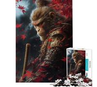 Rompecabezas de 1000 Piezas para Adolescentes Wukong el Rey Mono Rompecabezas de 1000 Piezas Juguetes de decoración para el hogar Corte de precisión Regalo de cumpleaños Regalos de Viaje (38x26cm)