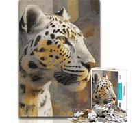 Rompecabezas de 1000 Piezas para Adolescentes y Adultos Arte de Leopardo 1000 Piezas para Adultos Juego desafiante Toda la Familia 38x26cm