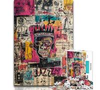 Rompecabezas de 1000 Piezas para Adolescentes y Adultos Arte Moderno de Basquiat 1000 Piezas para Adultos Juego desafiante Toda la Familia 75x50cm