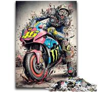 Rompecabezas de 1000 Piezas para Adolescentes y Adultos de MotoGP, para Mayores de 14 años, decoración del hogar como Regalo para Toda la Familia y Amigos, 50x75cm