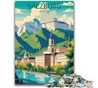 Rompecabezas de 1000 Piezas para Adolescentes y Adultos de Salzburgo Desafiante, Pero Divertido y Divertido Regalo de cumpleaños, decoración de Pared (tamaño 38x52cm)