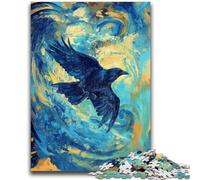 Rompecabezas de 1000 Piezas para Adolescentes y Adultos, diseño de águila Nocturna, Juguete Educativo Intelectual descompresor, Gran Regalo y Juguetes, 26x38cm