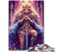 Rompecabezas de 1000 Piezas para Adolescentes y Adultos, diseño de Anime Queen Girl, un desafío difícil para aliviar el estrés con póster a Juego y Hoja de Trivia de 26x38cm