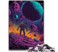 Rompecabezas de 1000 Piezas para Adolescentes y Adultos, diseño de Aventurero Espacial, antiestrés, desafío difícil, Adecuado para decoración de Escritorio, 50x75cm