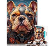 Rompecabezas de 1000 Piezas para Adolescentes y Adultos, diseño de Bulldogs mecánicos, Ideal como Juego Educativo, Juguete de desafío, decoración única para el hogar y Regalos, 38x26cm
