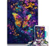 Rompecabezas de 1000 Piezas para Adolescentes y Adultos diseño de Mariposas Coloridas 1000 Piezas para Adolescentes Juegos Divertidos decoración de Pared cumpleaños y Navidad