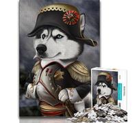 Rompecabezas de 1000 Piezas para Adolescentes y Adultos, diseño de Perro Husky, Emperador Napoleón, Juegos educativos, decoración de Pared, cumpleaños y Navidad (tamaño 75x50cm)