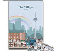 Rompecabezas de 1000 Piezas para Adolescentes y Adultos: El Pueblo de Toronto,un desafío difícil para aliviar el estrés Cada Pieza es única Juego Familiar desafiante y Divertido (38x52cm) 1000 Piezas