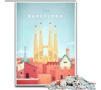 Rompecabezas de 1000 Piezas para Adolescentes y Adultos, España, Barcelona, Arte de Viaje, Apto para Mayores de 14 años, Juegos educativos, Regalos de Amigo Invisible, 50x75cm