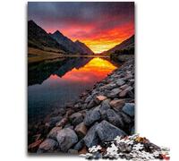 Rompecabezas de 1000 Piezas para Adolescentes y Adultos Hermosos Rompecabezas de montañas y Lagos Toda la Familia a Partir de los 14 años 50x75cm