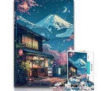 Rompecabezas de 1000 Piezas para Adolescentes y Adultos Hermosos Rompecabezas del Monte Fuji, Toda la Familia a Partir de 14 años (tamaño 75x50cm)