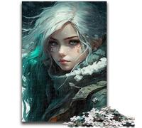 Rompecabezas de 1000 Piezas para Adolescentes y Adultos, Icy Anime Queen, para Mayores de 14 años, Regalos interesantes para Reducir el estrés para Amigos y Familiares, 26x38cm