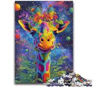 Rompecabezas de 1000 Piezas para Adolescentes y Adultos, Juego de Rompecabezas de Flores y Jirafas, Juego Educativo para cumpleaños y Navidad, para niños de 14 años, 26x38cm