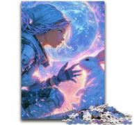 Rompecabezas de 1000 Piezas para Adolescentes y Adultos, Juguetes de Entretenimiento Familiar de Chicas de Anime japonesas con póster a Juego y Hoja de Trivia de 26x38cm