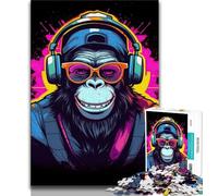 Rompecabezas de 1000 Piezas para Adolescentes y Adultos Monkey DJ Music 1000 Piezas para Adultos Toda la Familia a Partir de 14 años 75x50cm