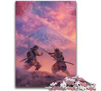 Rompecabezas de 1000 Piezas para Adolescentes y Adultos Ninja al pie del Monte Fuji Diseño Vibrante y único Experiencia de Rompecabezas Relajante y desafiante 26x38cm