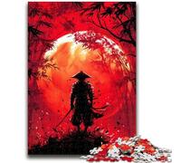 Rompecabezas de 1000 Piezas para Adolescentes y Adultos: Ninja Under The Blood Moon, Juegos Divertidos para la Familia, Regalos para Amigos y Familiares a Partir de 14 años, 50x75cm