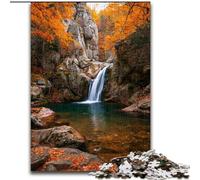Rompecabezas de 1000 Piezas para Adolescentes y Adultos, Paisaje de Cascada otoñal, para Mayores de 14 años Decoración del hogar como Regalo para Toda la Familia y Amigos tamaño 50x75cm