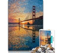 Rompecabezas de 1000 Piezas para Adolescentes y Adultos Puente de San Francisco Interacción Entre Padres e Hijos para Reducir el estrés 38x26cm