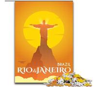 Rompecabezas de 1000 Piezas para Adolescentes y Adultos, Río de Janeiro, Juegos educativos, decoración del hogar, Juego Educativo para cumpleaños y Navidad (50x75cm) 1000 Piezas