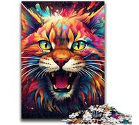 Rompecabezas de 1000 Piezas para Adolescentes y Adultos Rompecabezas Coloridos de Lince para Adultos Interacción Entre Padres e Hijos Que Reduce el estrés (26x38cm)