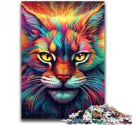 Rompecabezas de 1000 Piezas para Adolescentes y Adultos Rompecabezas Coloridos de Lince para Adultos Interacción Entre Padres e Hijos Que Reduce el estrés (50x75cm)