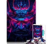 Rompecabezas de 1000 Piezas para Adolescentes y Adultos Rompecabezas de Guerreros samuráis de neón para Adultos Un Regalo desafiante y difícil para Toda la Familia 75x50cm