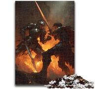 Rompecabezas de 1000 Piezas para Adolescentes y Adultos Rompecabezas de un poderoso Caballero Medieval para Adultos Interacción Entre Padres e Hijos Que Reduce el estrés (50x75cm)