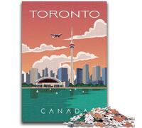 Rompecabezas de 1000 Piezas para Adolescentes y Adultos, Toronto, Ontario Arte de Viaje Juego desafiante y Educativo para Toda la Familia, Ideal para cumpleaños y Navidad (tamaño 50x75cm)