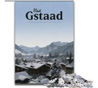 Rompecabezas de 1000 Piezas para Adolescentes y Adultos Visita Gstaad Apto para Mayores de 14 años Juegos educativos Regalos de Amigo Secreto 50x75cm